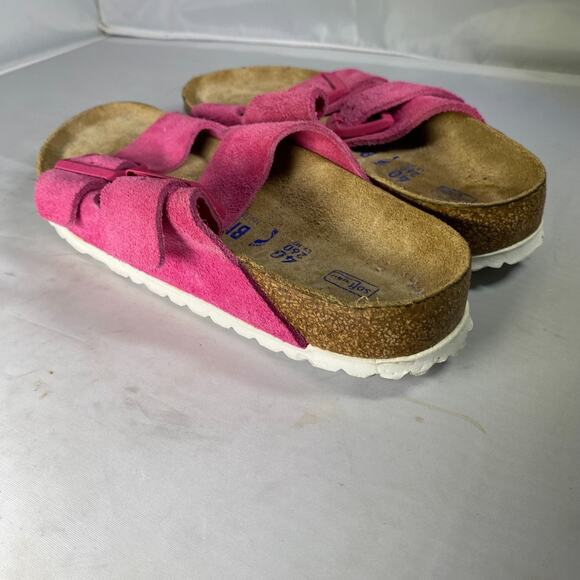 Birkenstock Women's Arizona SF Sandal Fuchsia Tulip Suede 40 - Picture 4 of 4